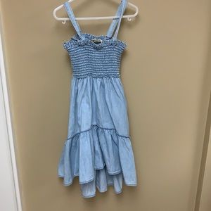 Mudd denim high low hem dress with smock top